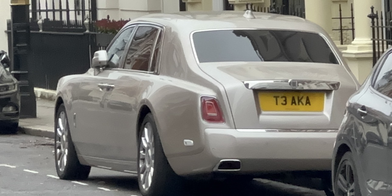 T3 AKA spotted on Rolls-Royce Phantom
