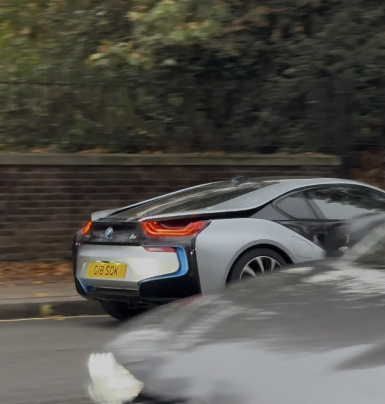 G18 SOK private number plate on a BMW i8, spotted in London