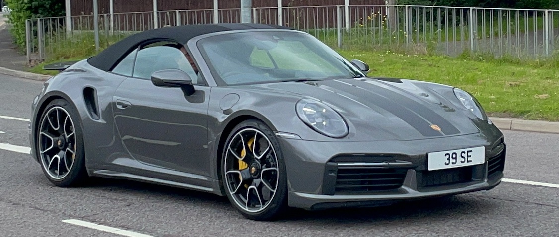 39 SE spotted on Porsche 911 Turbo S Cabriolet 992.1 Turbo S