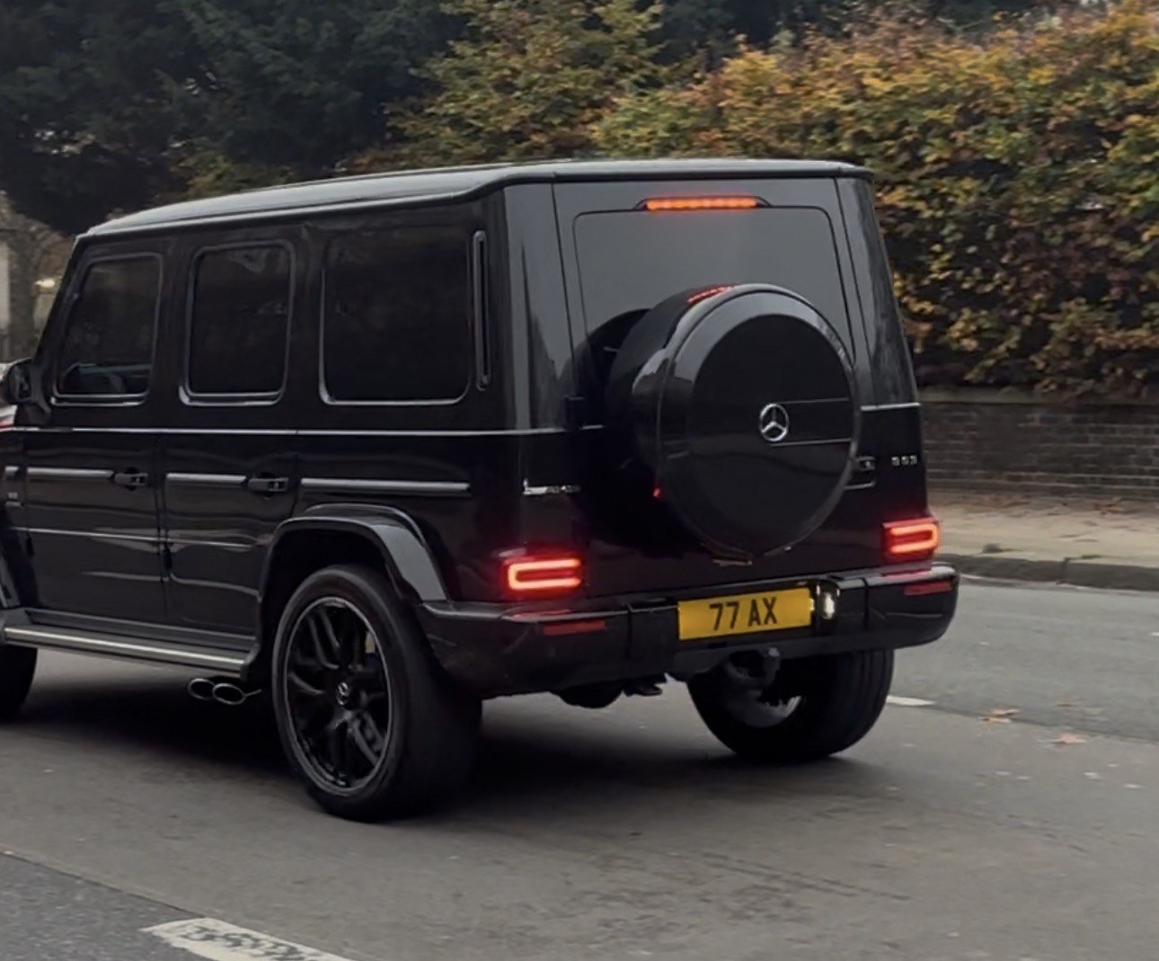 77 AX private number plate on a Mercedes-Benz G-Class, spotted in London