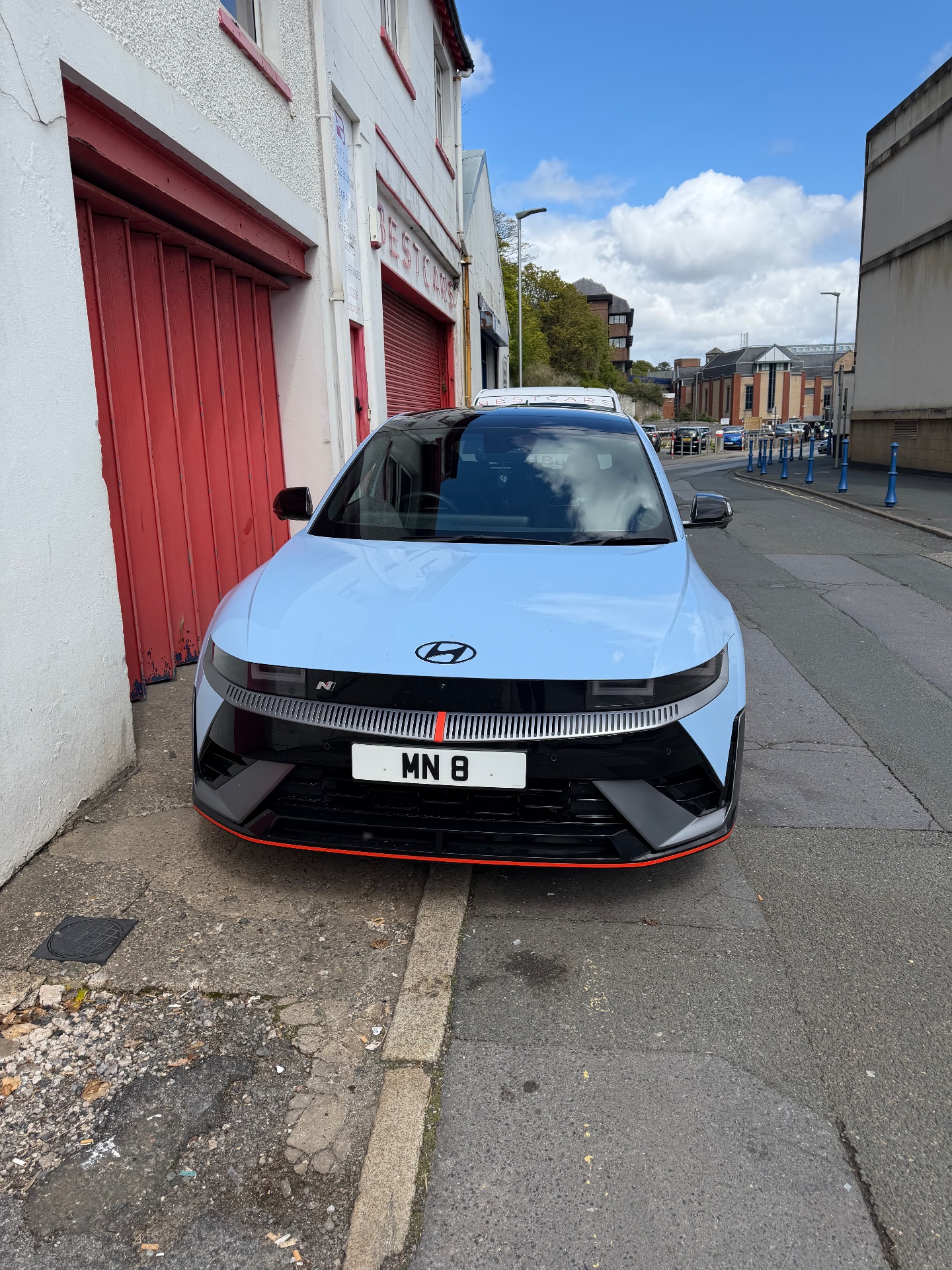 MN 8 Isle of Man number plate photographed in Douglas