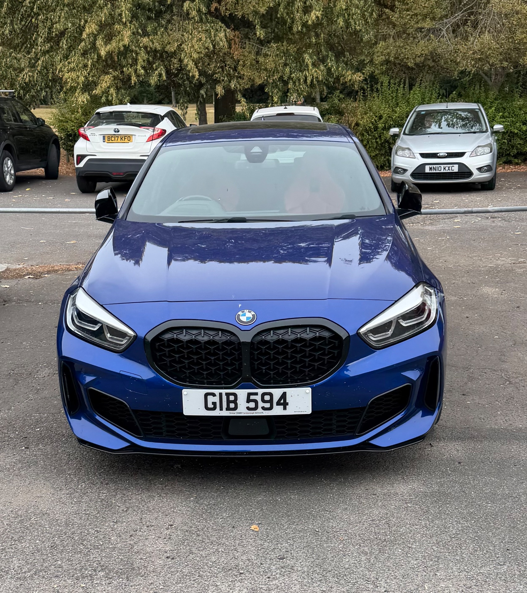 GIB 594 private number plate on a BMW 1 Series, spotted in Staines-upon-Thames