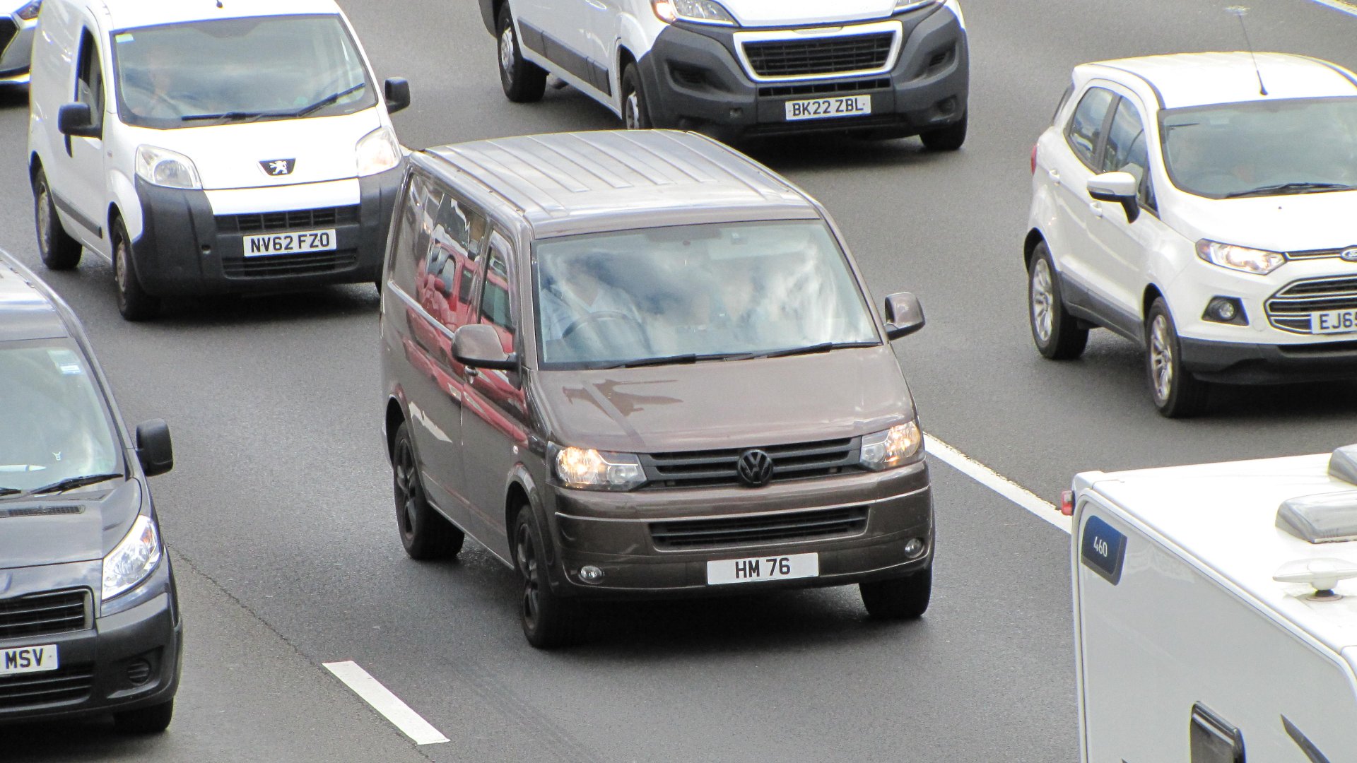 HM 76 private number plate on a Volkswagen Transporter, spotted in Slough