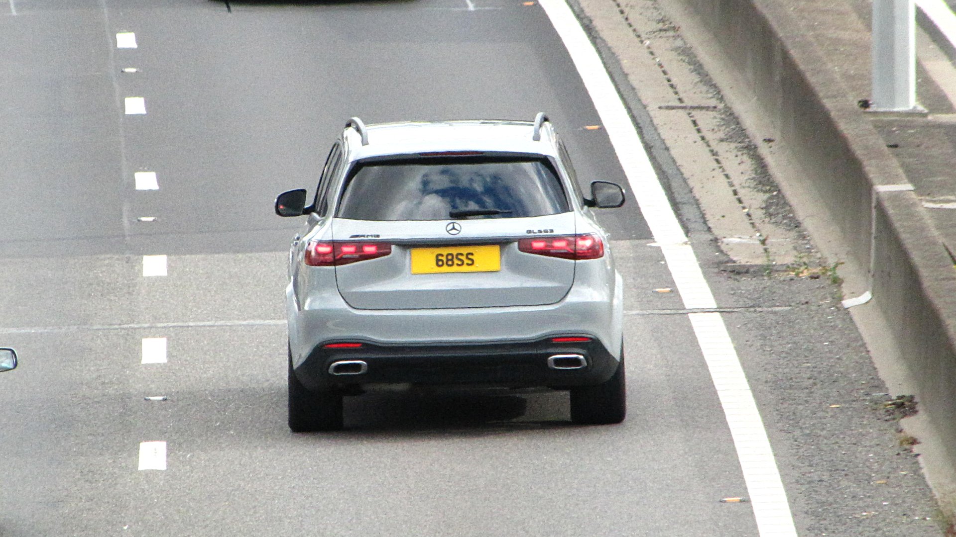 68 SS private number plate on a Mercedes-Benz GLS, spotted in Slough