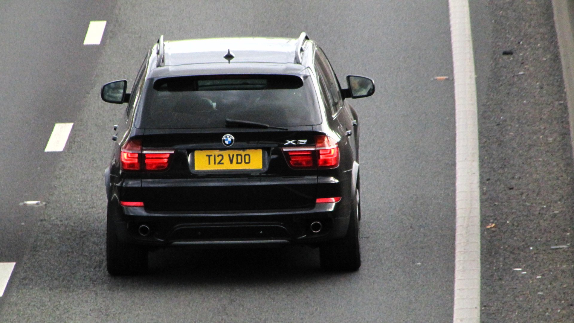 T12 VDO private number plate on a BMW X5, spotted in Slough