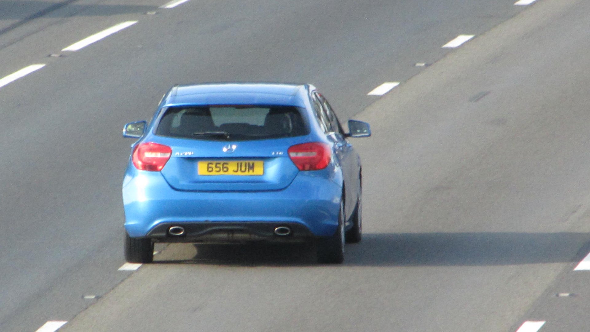 656 JUM private number plate on a Mercedes-Benz A-Class, spotted in Slough