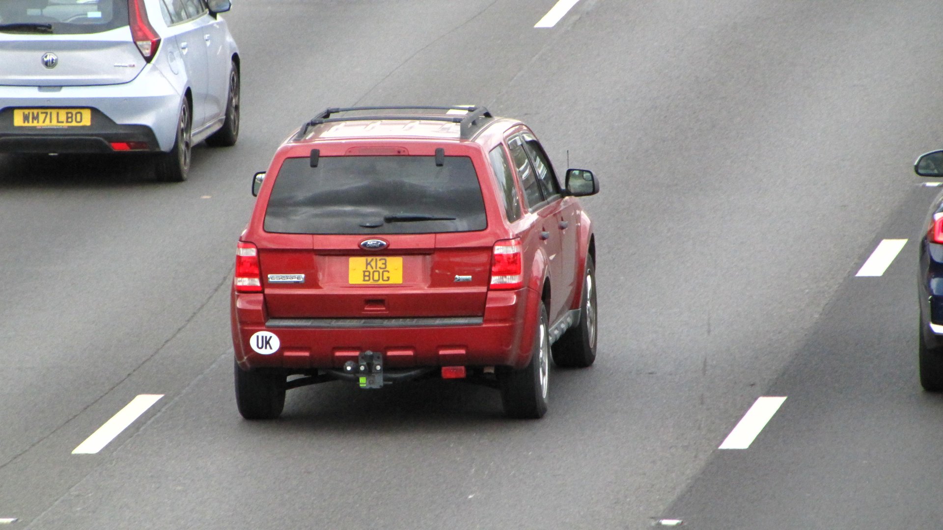 K13 BOG private number plate on a Ford Escape, spotted in Slough