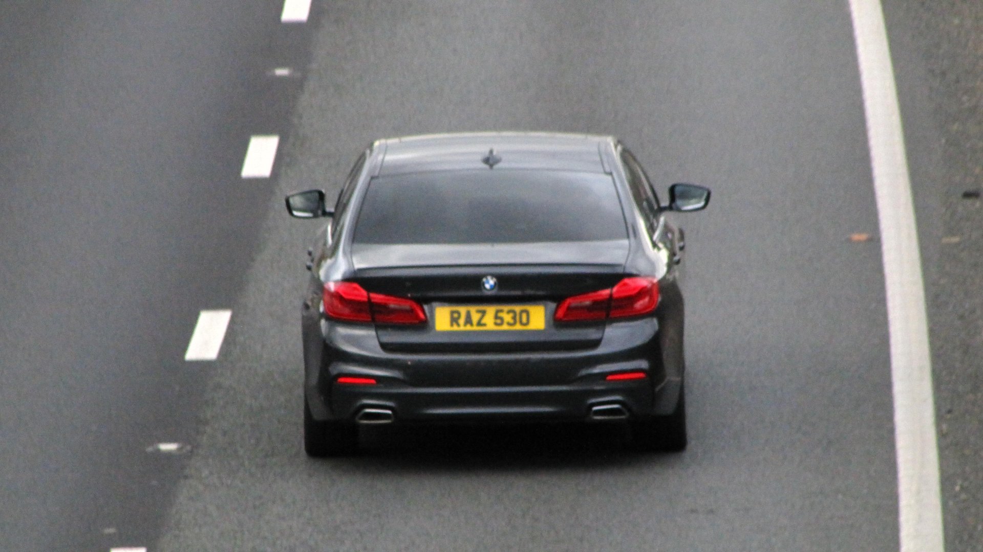 RAZ 530 private number plate on a BMW 5 Series, spotted in Slough