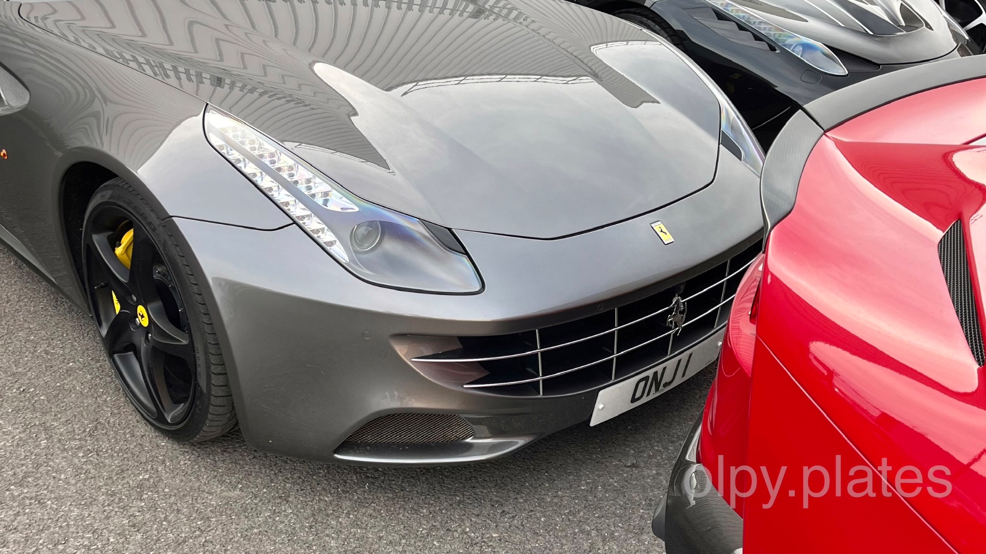 ONJ 1 private number plate on a Ferrari FF, spotted in London