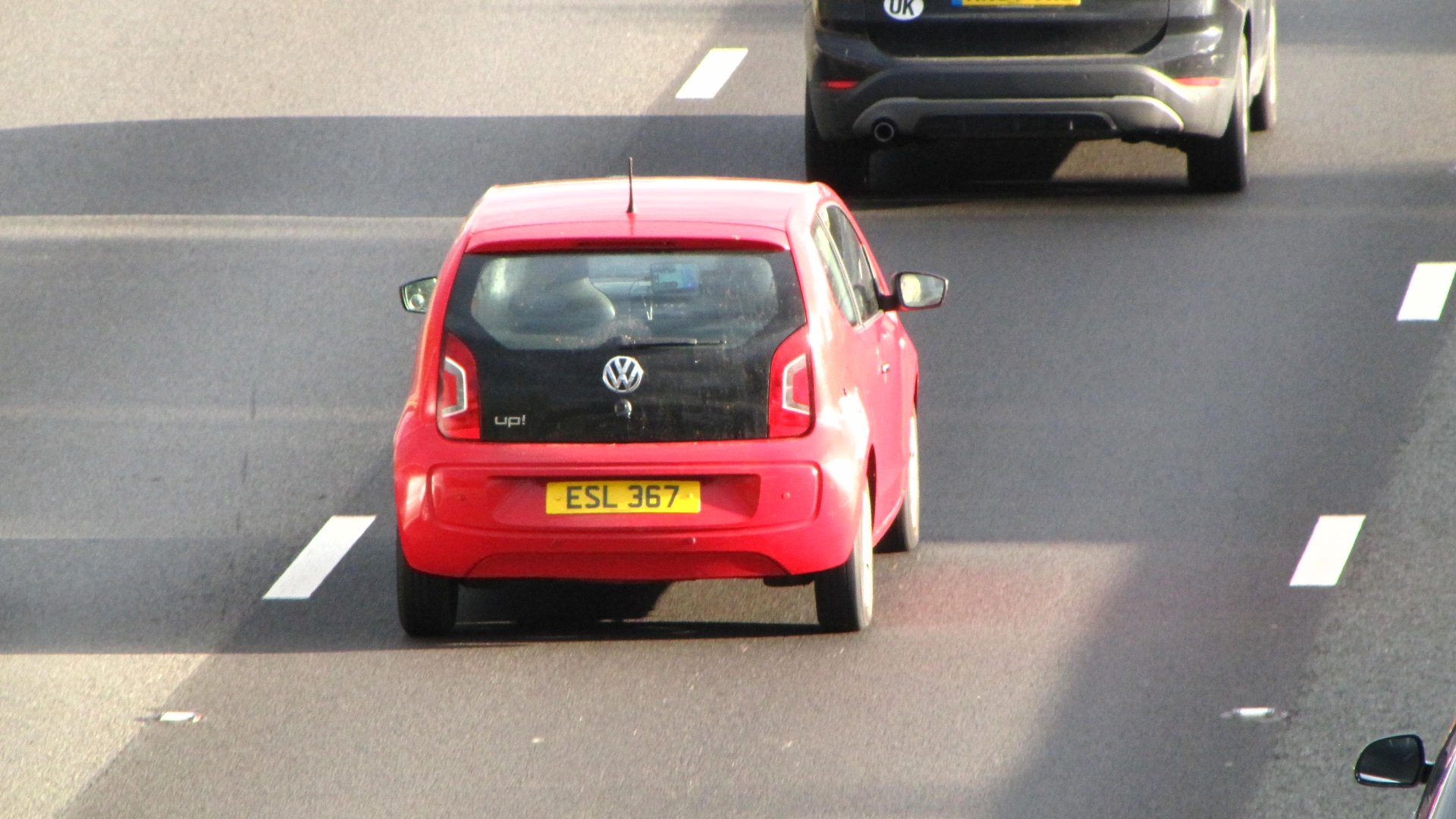 ESL 367 private number plate on a Volkswagen Up, spotted in Slough
