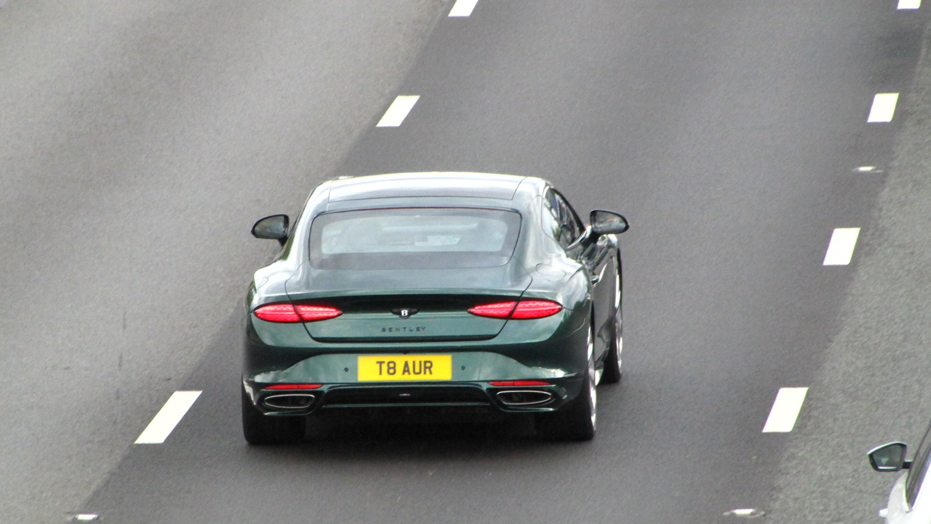 T8 AUR private number plate on a Bentley Continental, spotted in Slough