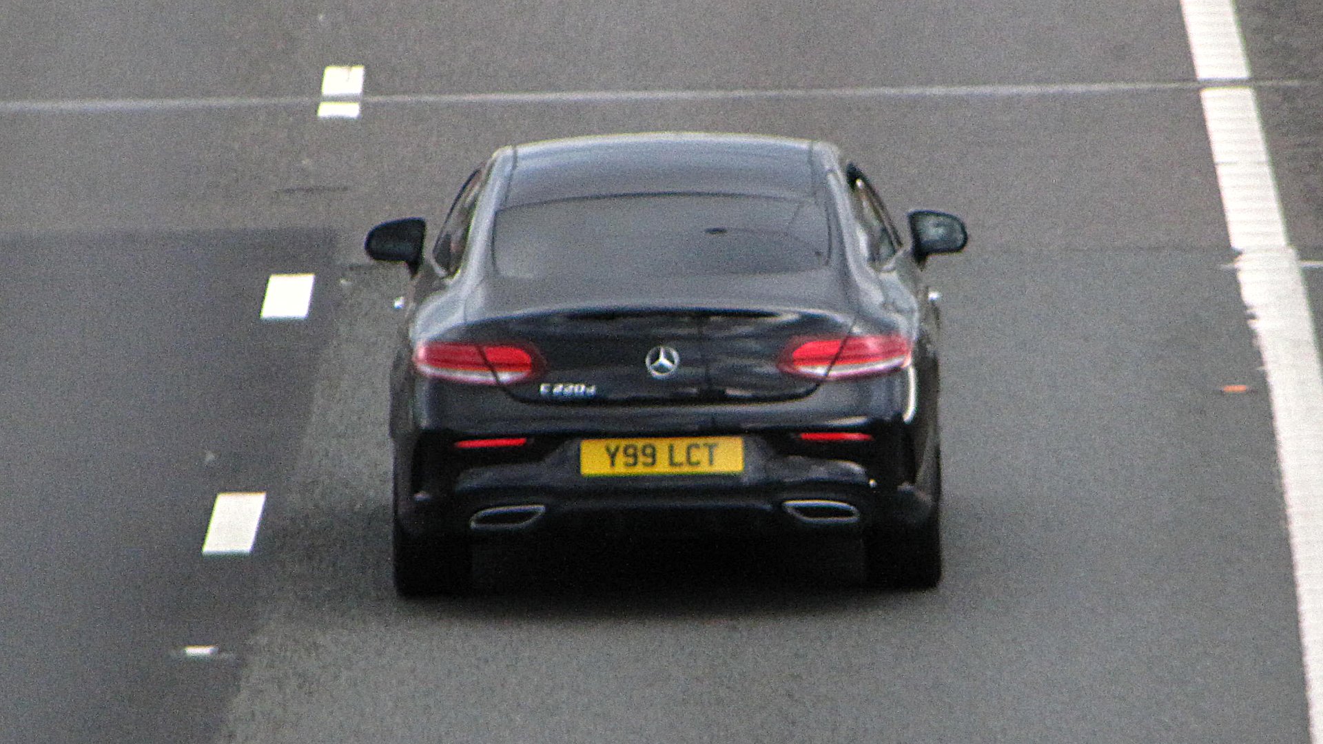 Y99 LCT private number plate on a Mercedes-Benz C-Class, spotted in Slough