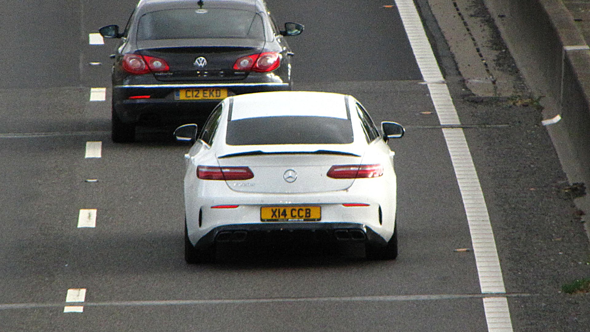 X14 CCB private number plate on a Mercedes-Benz E-Class, spotted in Slough
