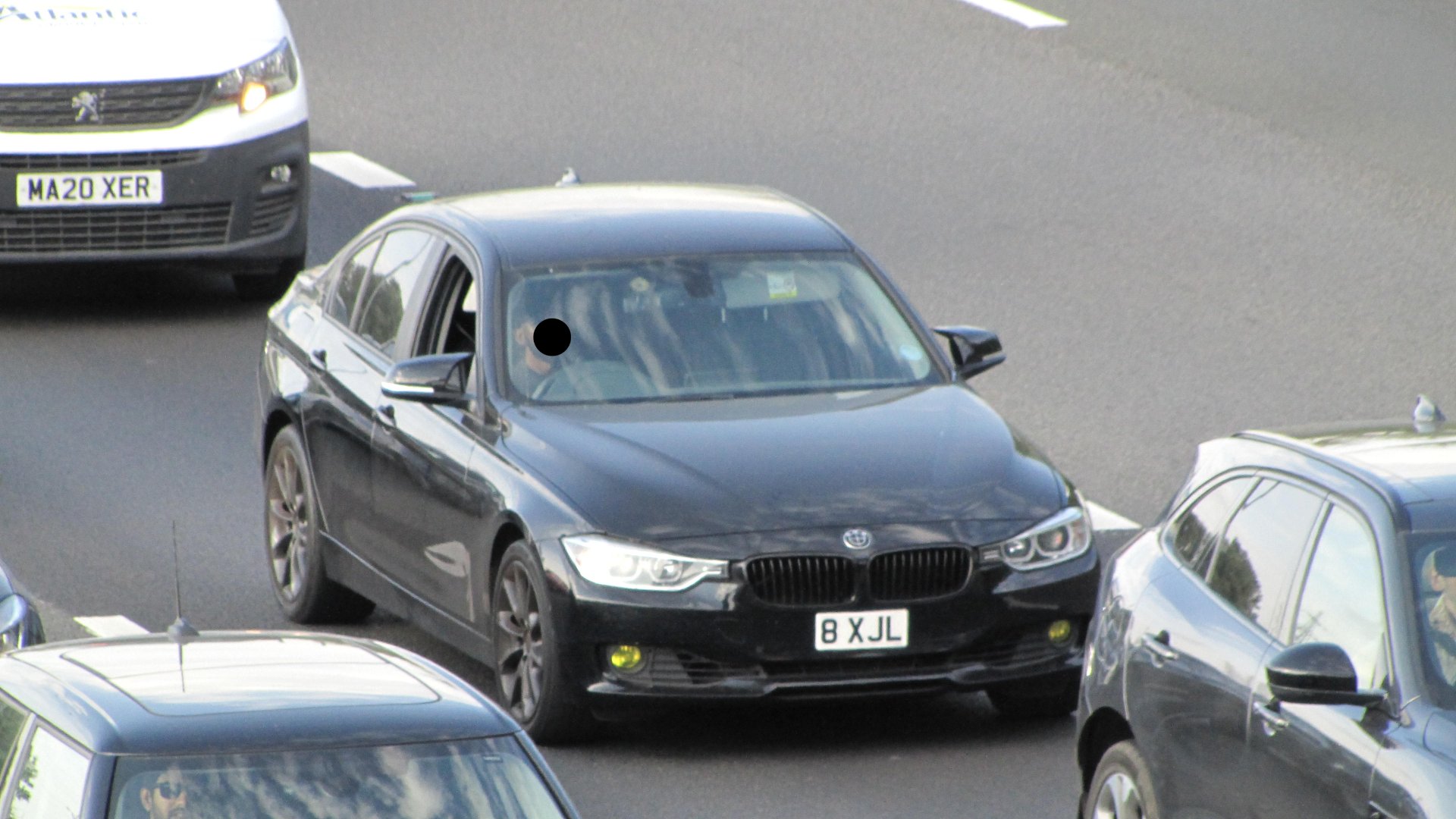 8 XJL private number plate on a BMW, spotted in Slough