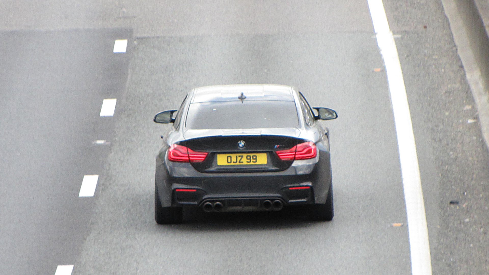 OJZ 99 private number plate on a BMW M4, spotted in Slough