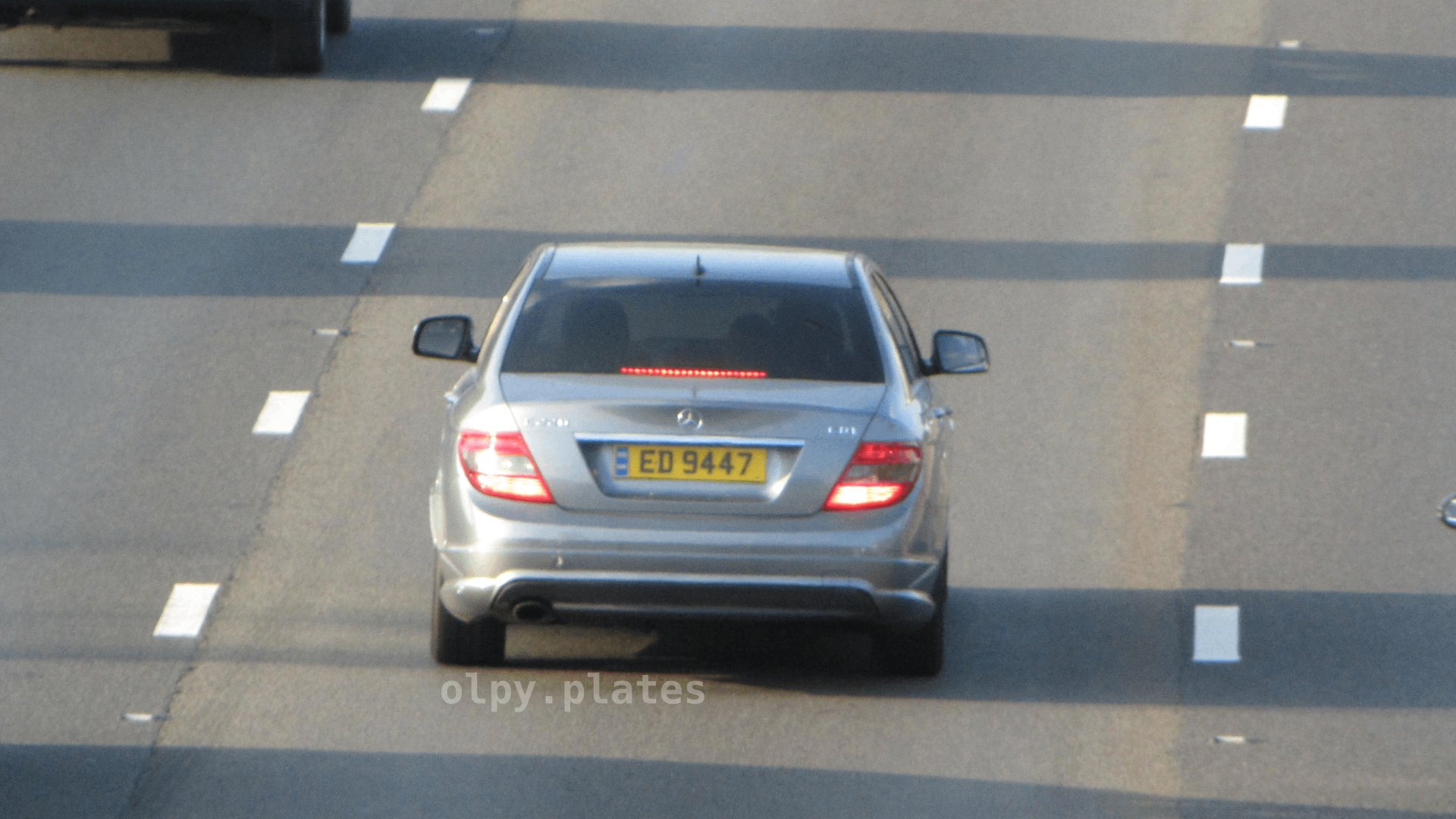 ED 9447 private number plate on a Mercedes-Benz C-Class, spotted in Slough