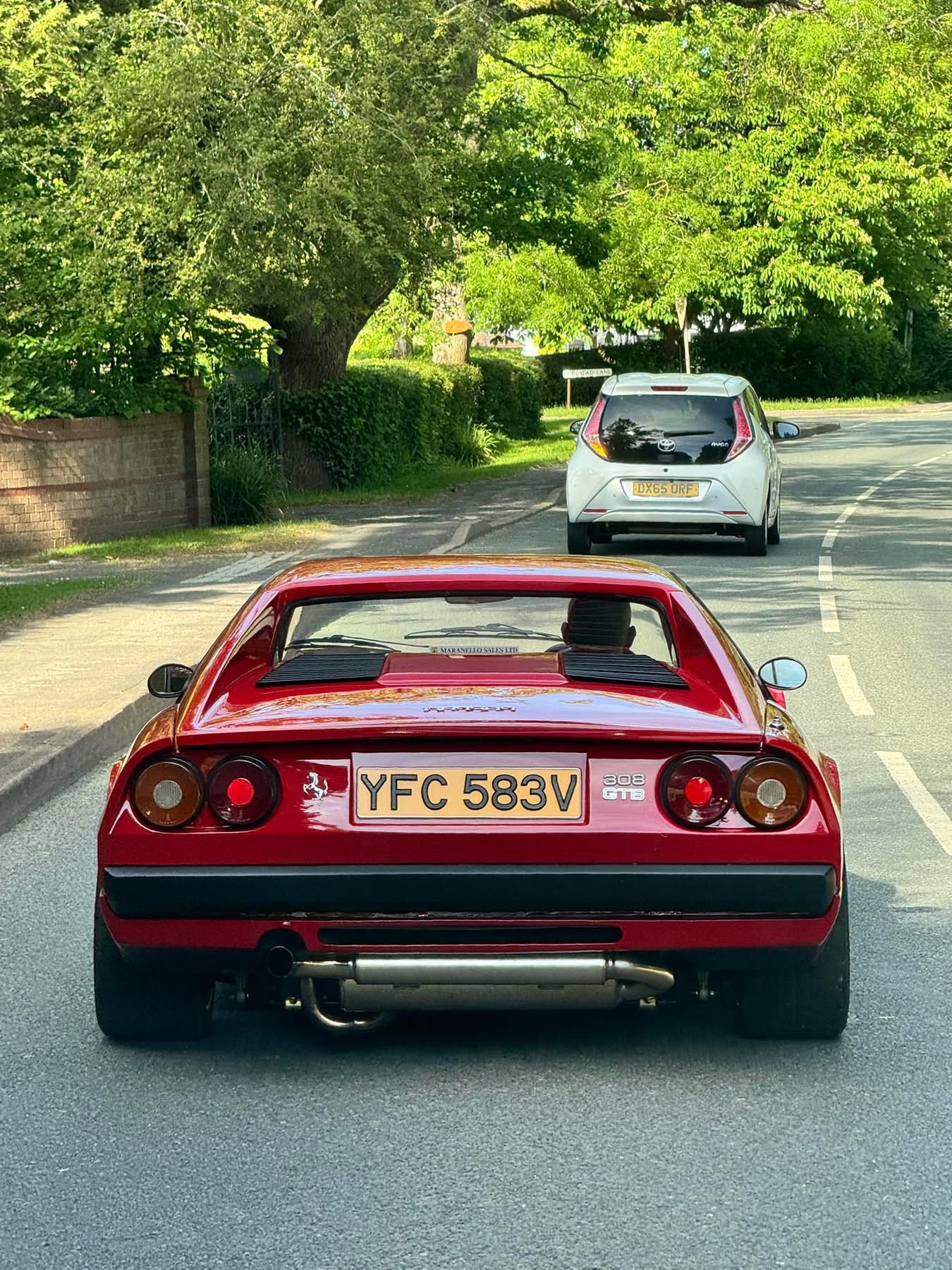 YFC 583V spotted on Ferrari 308 GTB