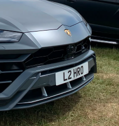 L2 HRO private number plate on a Lamborghini Urus