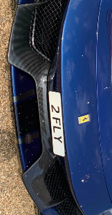 2 FLY private number plate on a Ferrari, spotted in London