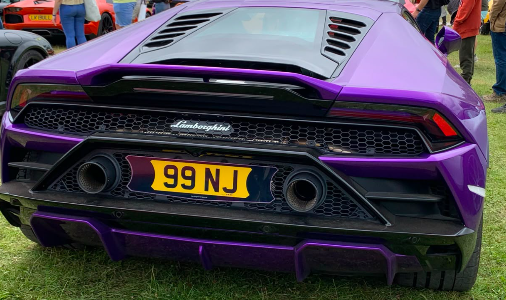 99 NJ spotted on Lamborghini Huracan
