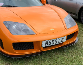 M60 OLB private number plate on a Noble