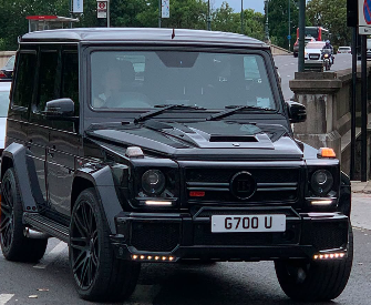 G7 OOU private number plate on a Brabus