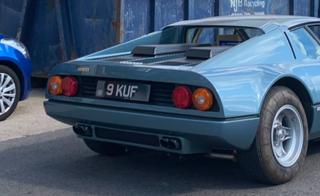 9 KUF private number plate on a Ferrari