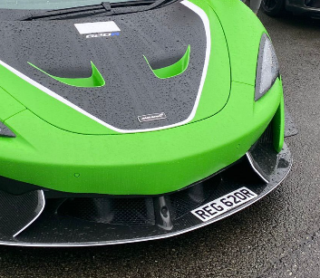 REG 620R private number plate on a McLaren, spotted in Weybridge