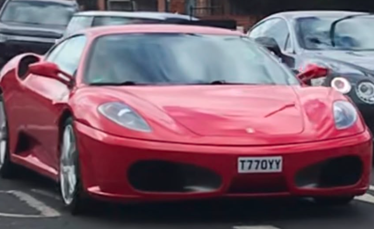 T77 OYY private number plate on a Ferrari F430