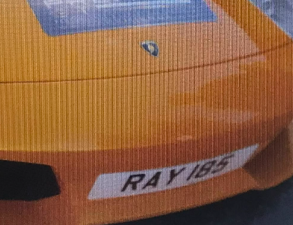 RAY 185 private number plate on a Lamborghini Murcielago