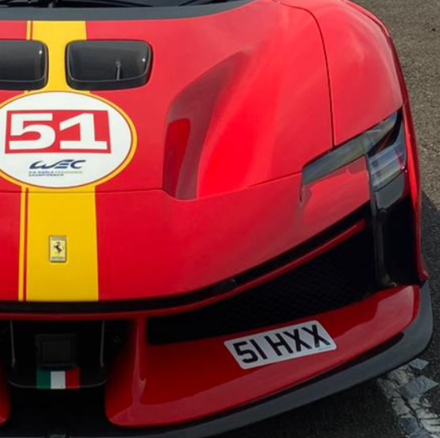 51 HXX spotted on Ferrari SF90 XX Stradale