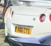 V66 CTS private number plate on a Nissan