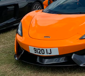 9120 IJ private number plate on a McLaren