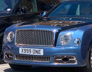 X999 ONE spotted on Bentley Mulsanne