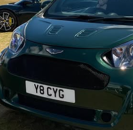 Y8 CYG spotted on Aston Martin Cygnet