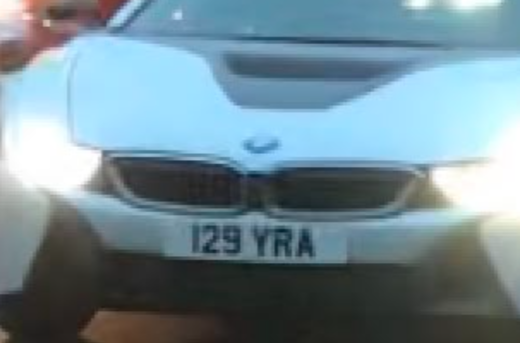 129 YRA private number plate on a BMW i8, spotted in Kingston upon Thames