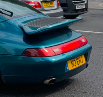 H3 EHJ spotted on Porsche 911