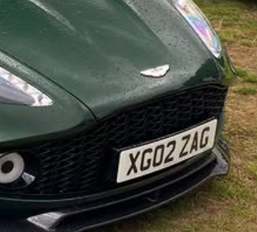 XG02 ZAG spotted on Aston Martin