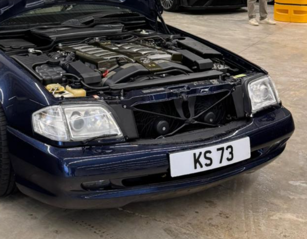 KS 73 private number plate on a Mercedes-Benz
