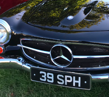 39 SPH private number plate on a Mercedes-Benz 190SL, spotted in London