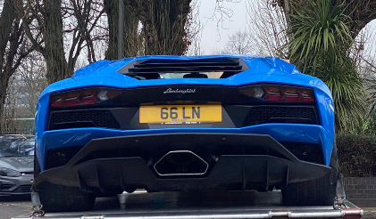 66 LN spotted on Lamborghini Aventador S