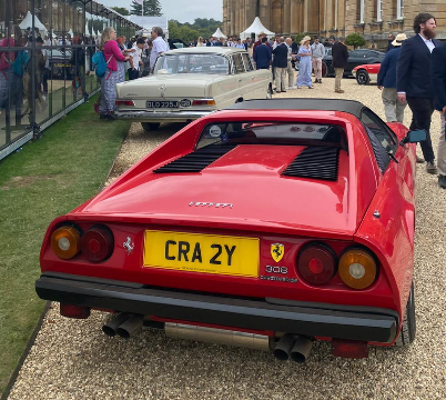 CRA 2Y private number plate on a Ferrari 308