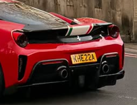 KHE 22A spotted on Ferrari 488 Pista