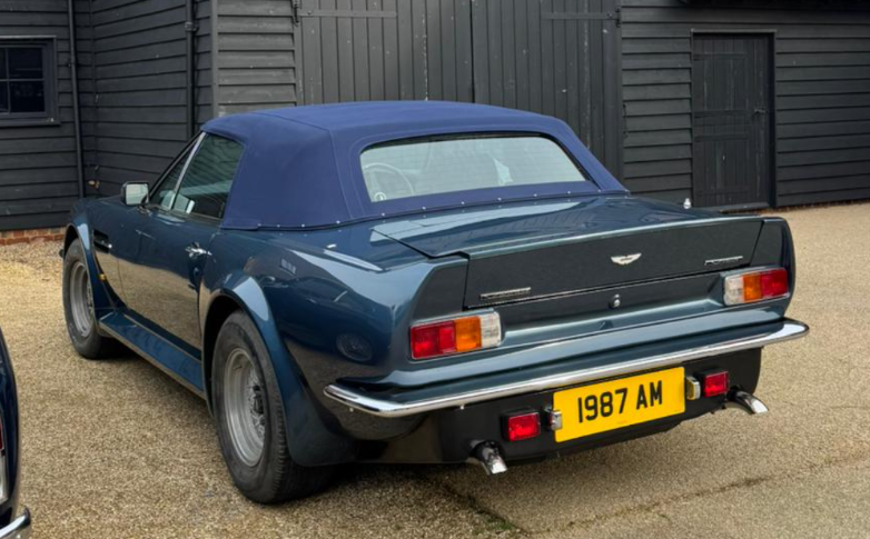 1987 AM private number plate on a Aston Martin V8 Vantage