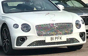 B1 PFK spotted on Bentley Continental GT