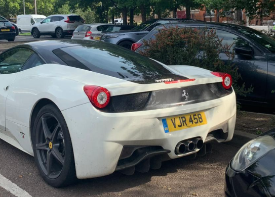 VJR 458 spotted on Ferrari 458