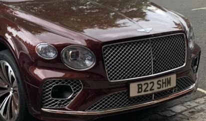 B22 SHM spotted on Bentley Bentayga