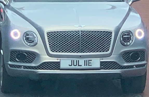 JUL 11E spotted on Bentley Bentayga