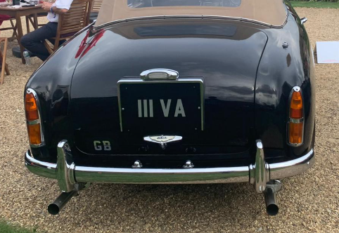 111 VA private number plate on a Aston Martin