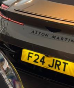 F24 JRT spotted on Aston Martin DB12